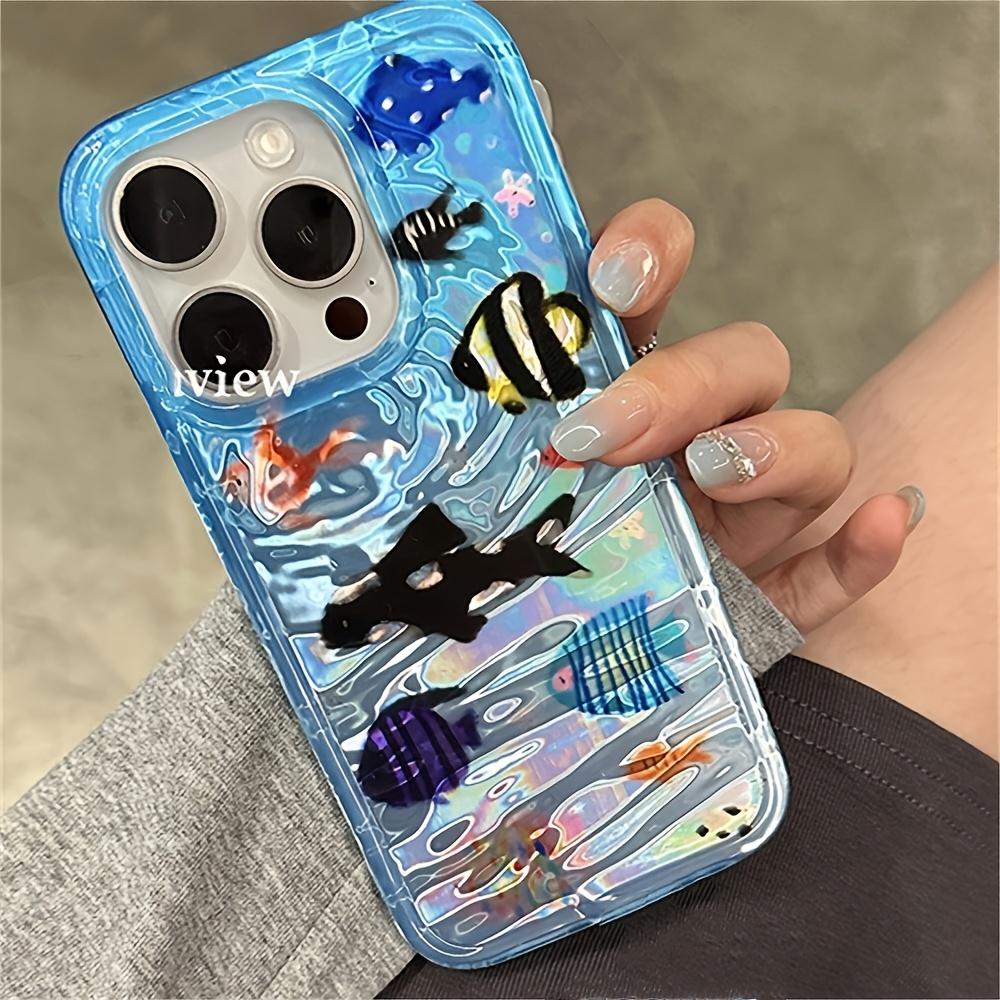 HOT Fish's Roaming Paradise Phone Case for Samsung Galaxy S26 S25 S24 S23 S22 S21 FE Ultra Plus 4G 5G Feather Texture Back Cover