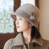Woolen Bucket Hat Autumn and Winter Outdoor Leisure Windproof Warm Basin Hat Retro British Style Hat Women