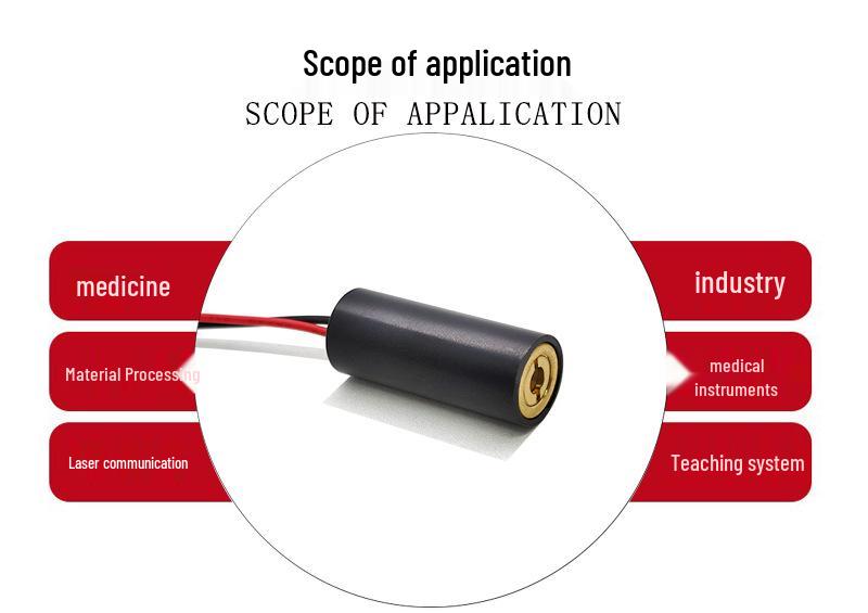 12x30mm 650nm 0.5mW Red Laser Module with Internal Focus for Anti-Counterfeiting Applications