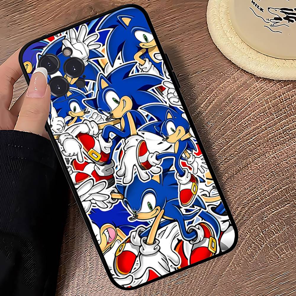 

Anime S-Sonic H-HedgehogES Phone Case For IPhone 16 17 Air 15 14 13 12 11 Pro Max 16E Plus Fundas iPhone 17pro max