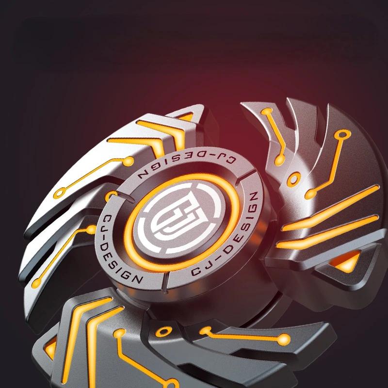 ADJUDICARE Jucării Fidget Giroscop de Vârf de Deget Multifuncțional Luminos Toate din Metal Copii Antistres Rotație Durabilă Hand Spinner FLACĂ