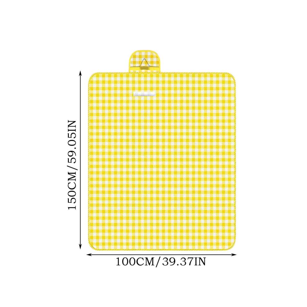 80x80inch Outdoor Picnic Blanket Non-Woven Moisture-Proof Mat for Family Camping Beach Grass Waterproof Sand Proof Travel Essential