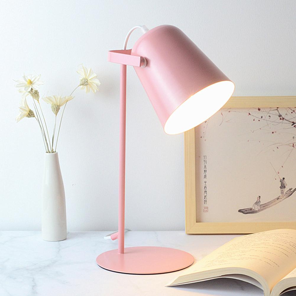 LED Desk Lamp Metal Nordic Table Lamp Eye Protection Reading Lamp Book Light For Reading Office Pink Lamp Lamparas De Mesa