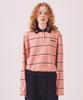 Minasu Mns Striped Cotton Collar T Shirt_Pink