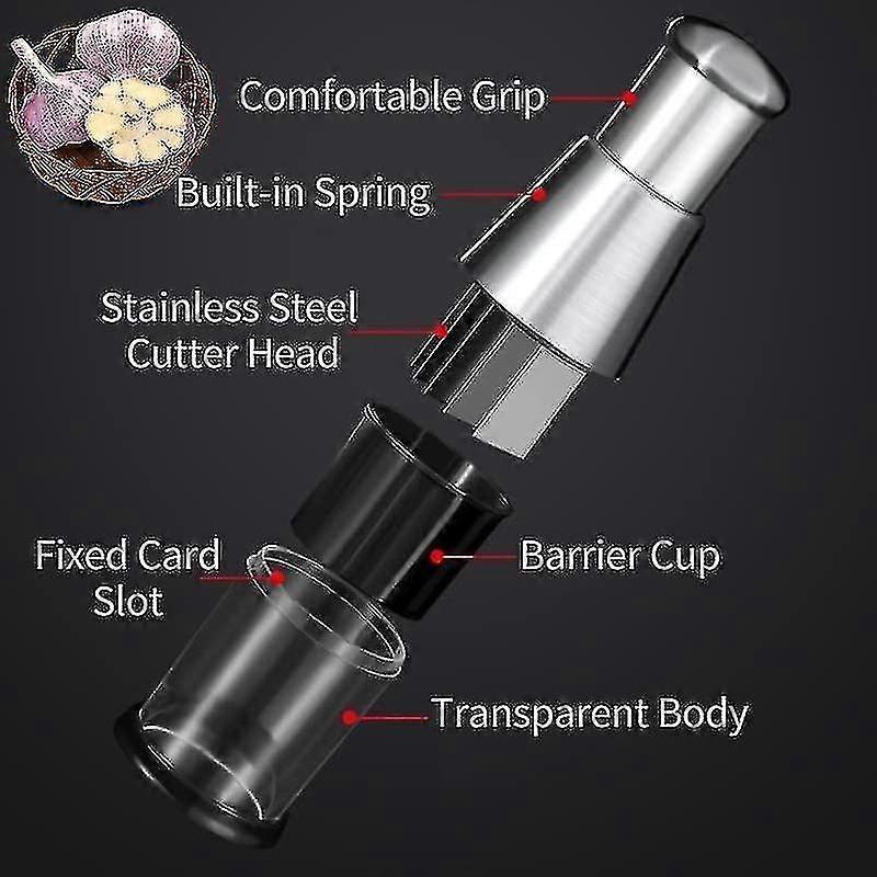 Multifunktions-Press-Knoblauchhacker 304 Edelstahl Knoblauchpresse Zwiebelhacker Knoblauchpresse Küchenwerkzeuge