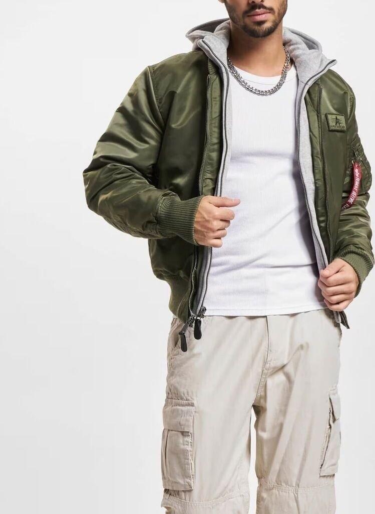 Winter Jacket Alpha Industries MA-1 D-Tec Hood Bomber Jacket (183110) Rep.gray (183110-257)