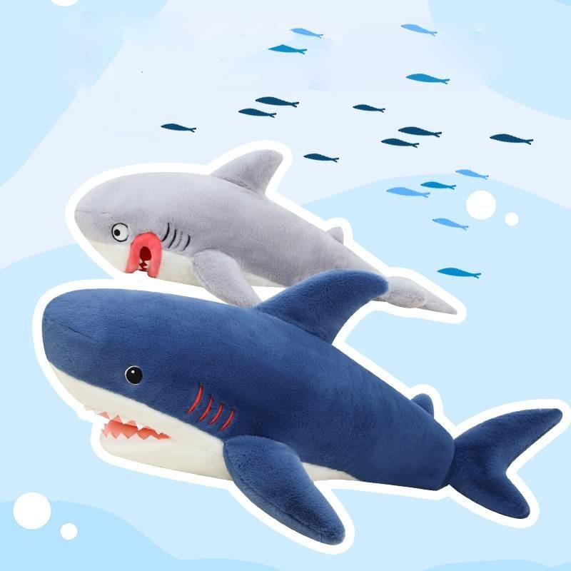 Adorable 80cm Soft Plush Great White Shark Doll Perfect For Children Gift And Decor