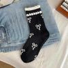 5 Pairs of Female Spring and Summer New Sweet Fashion Ballet Wind Bow In Tube Socks
