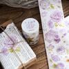 1 Roll 6x200cm Watercolor Floral Washi Tape Stickers, Fresh Hand-Painted Flower Journal Decor, Diary Collage DIY Material