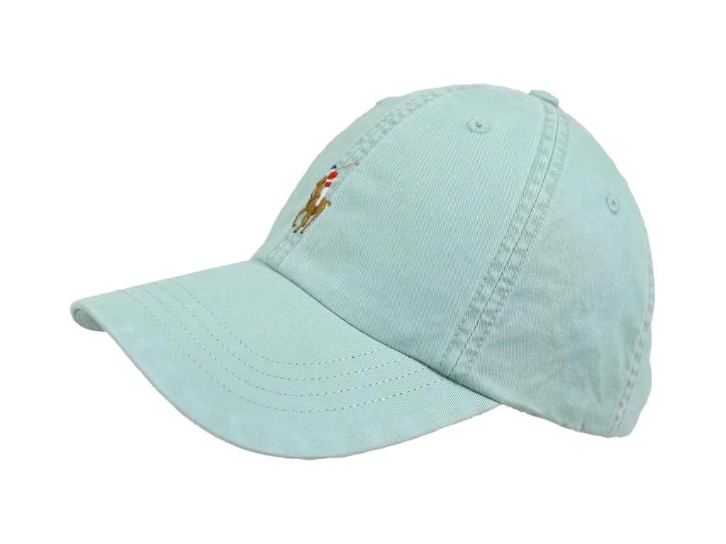(Polo Ralph Lauren) Men's and Women's Cap with Multi-Color Pony Embroidery Signature Pony Hat 01080118-GREEN [Used]