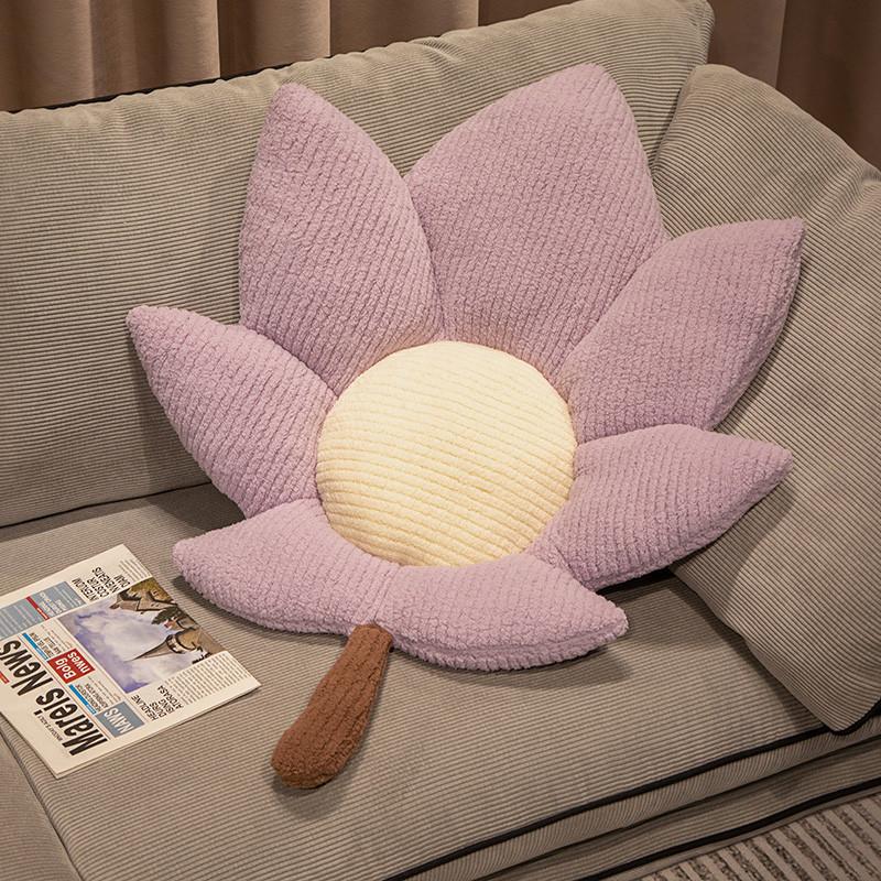 Flower Cushion Plush Toy Knitted Design For Home Office Bedding Girl Gift Doll