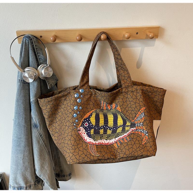 Tragetasche, Hand-Schultertasche mit großem Fassungsvermögen, Street Fashion Trendige Tasche, Personalisierter Damen-Rucksack