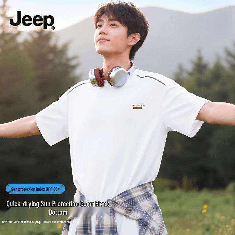 JEEP Men s Outdoor Sun Protection Quick-Dry T-Shirt 2XL