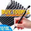 10/100pcs Gel Pen Set 0.5mm Perfect Smooth Writing For Students Exams Office School Supplies Ball-point Pen