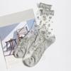 Women Transparent Thin Glass Silk Boat Socks Jacquard Short Sock Crystal Sock Ankle Socks Socks