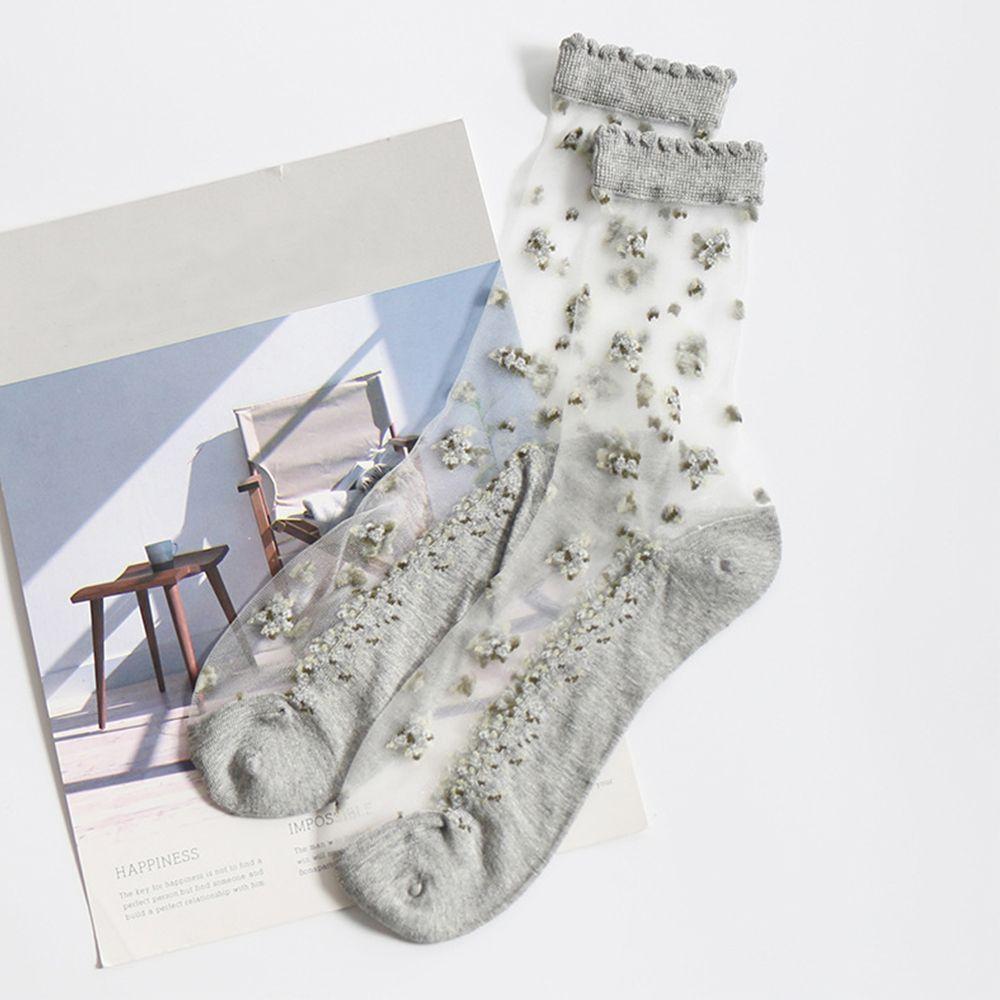 Women Transparent Thin Glass Silk Boat Socks Jacquard Short Sock Crystal Sock Ankle Socks Socks