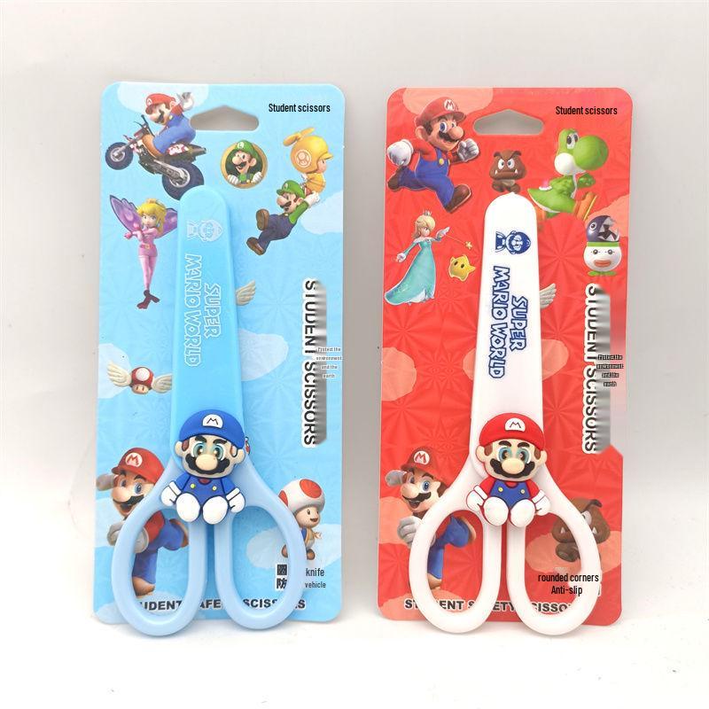 LABUBU Kids Anime Silicone-Stainless Steel Scissors for DIY Crafts