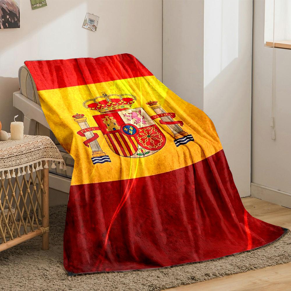 Spanish Flag Designed Flannel blanket for bedroom, living room, sofa, and nap