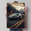 Sports Car Mountain View Tinplate Poster Customized Wall Art Vintage Metal Signs Retro Tin Plaque for Home Decor Living Room