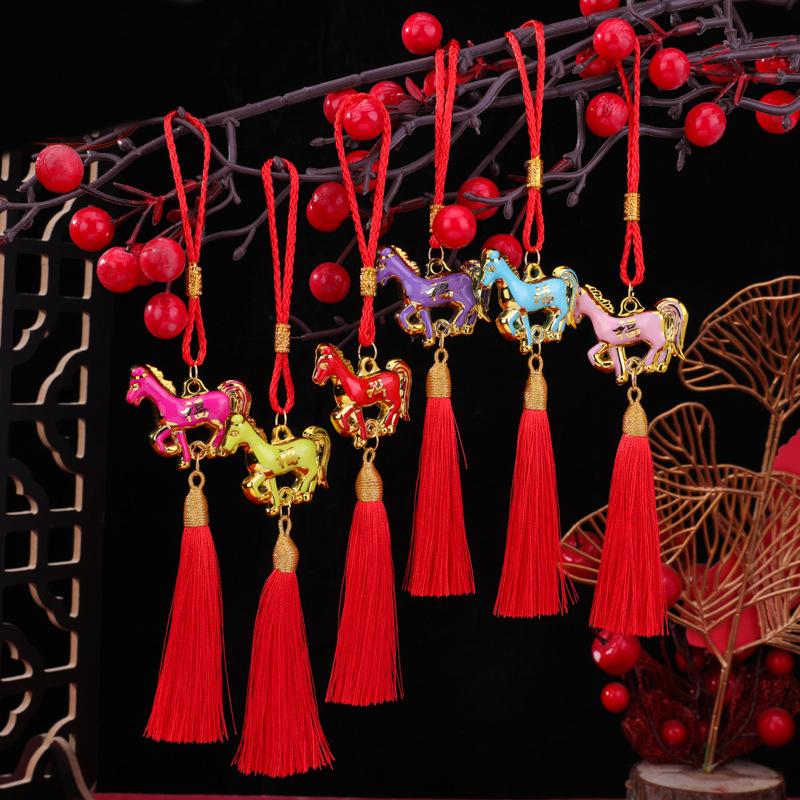 1/6 st 2026 Hästens år Vägghängande prydnad Hänge Lyckobringande Nyår Oljedropps Hästhänge Dekor Hemhängande Tillbehör