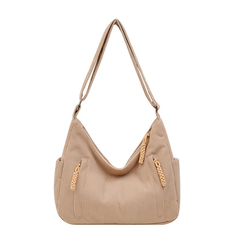 Damen Umhängetasche Große Kapazität Kord Student Schulter Tragetasche