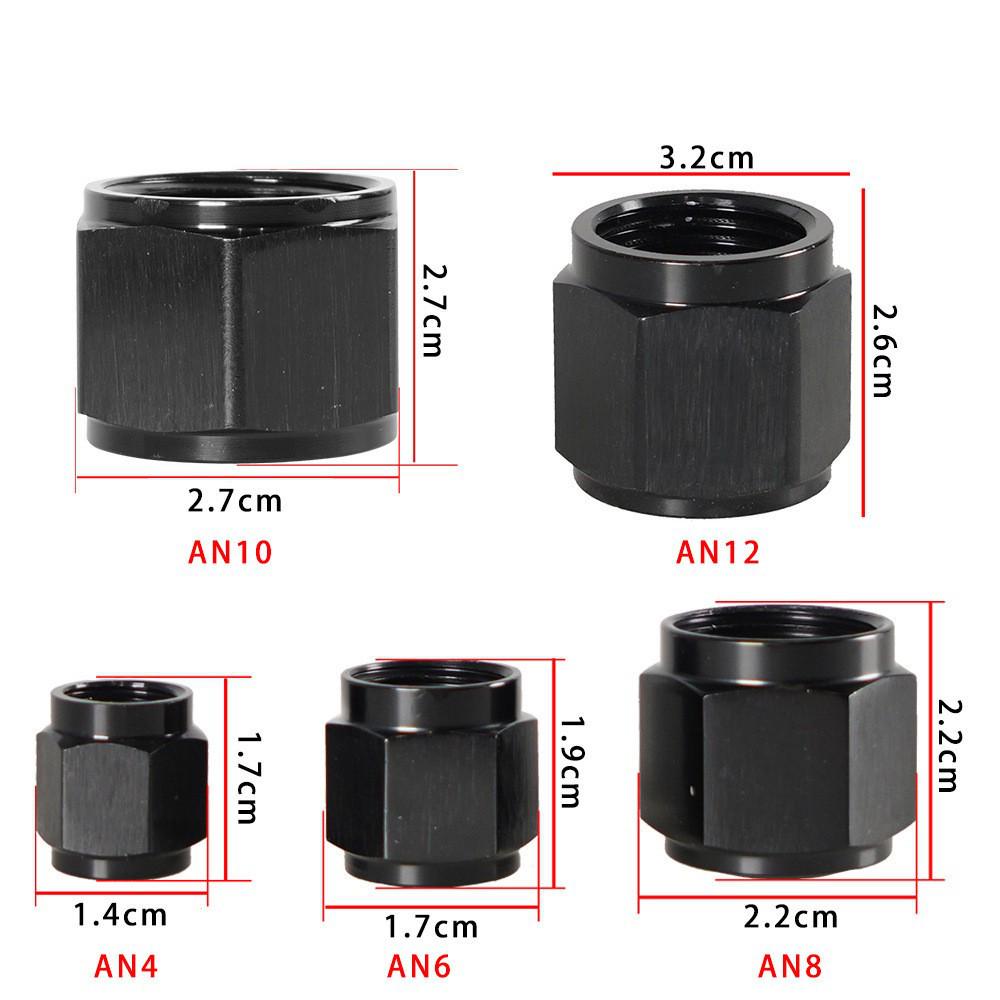 Aluminum Fuel Tank Cap AN4-AN12 Oil Line Plug Nut Adapter