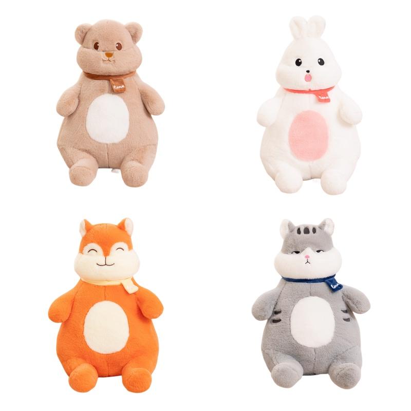 Cute Forest Friends Plush Toy Vivian Bear Leo Fox O Bubble Rabbit And Winky Cat 40cm Height