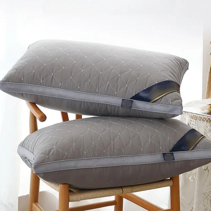 Orthopedic Pillow Cervical Support Sleep Aid High Resilience Non-Collapsing Core Student Single Pillow Home Dorm Hotel Use