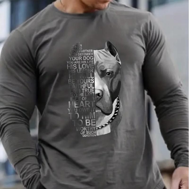 Футболки с принтом «Собака» и буквами — фото 2