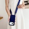Crossbody Lanyard Phone Case For Samsung S25 Ultra S24 FE S23 S22 A16 A55 A35 iPhone 16 Pro Max 15 14 13 12 11 Shockproof TPU Solid Color Soft Cover