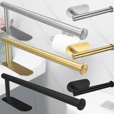 Schwarzgoldener Toilettenpapierhalter, Premium, dick, SUS304, rostfrei, für Badezimmerdekor, Taschentuchhalter, Wandhalterung, Aufbewahrung von Küchenhandtüchern