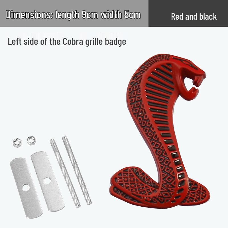 Cobra Snake Metal Grille Emblem for Ford Mustang
