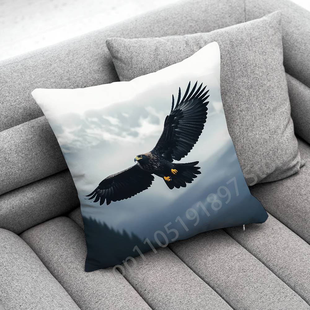 Federa per Cuscino Decorativo con Aquila Falco Uccello per Cuscini Quadrati da 50cm 40cm 55cm 45cm 30cm Copricuscino per Camera da Letto