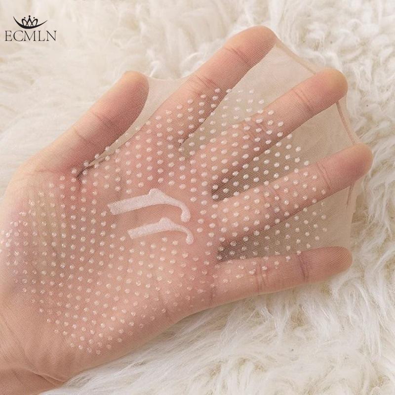 Damen-Seidenstrümpfe mit Wadenhöhe, unsichtbar, transparent, Anti-Haken, rutschfeste Socken
