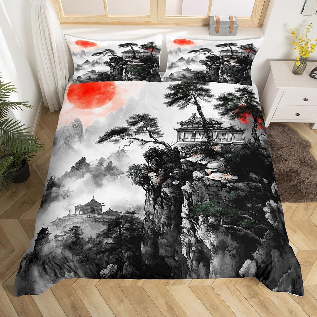 Temple Duvet Covers For Children Adults Duvet Covers Queen Size Lightweight Down Room Decor 2 Pillowcases 1 Quilt Cover No Quilt