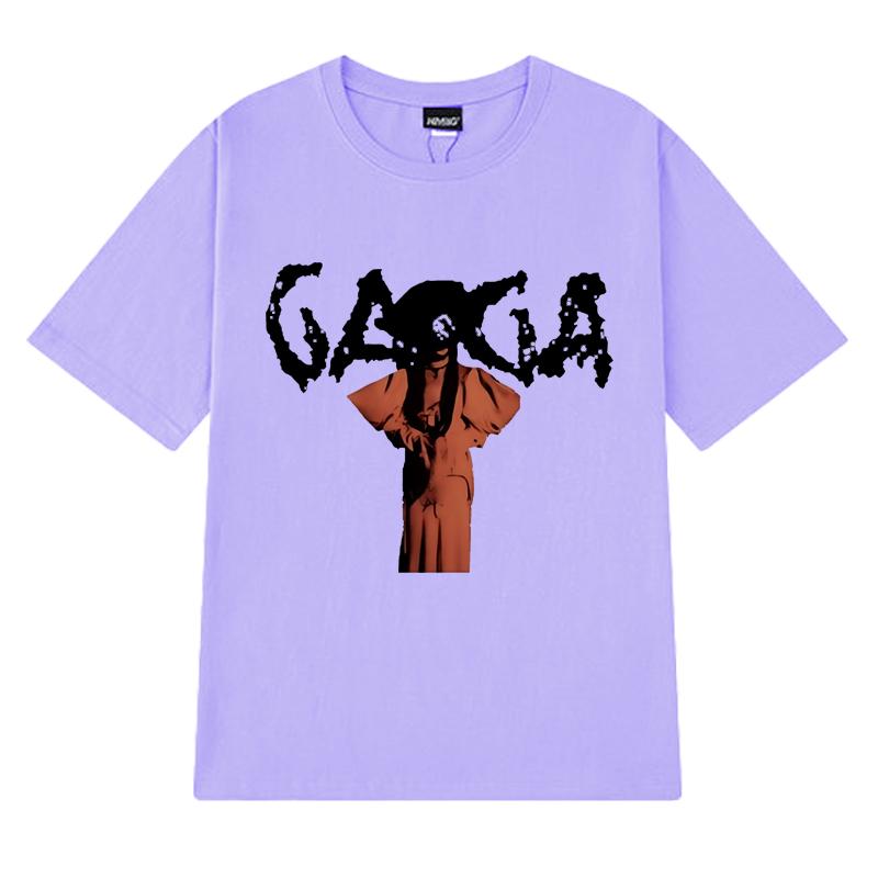 2025 New in Lady Gaga Orange Pose Graphic T shirt Men Women vintage Hip Hop streetwear Unisex 100% Cotton short sleeve T-shirts