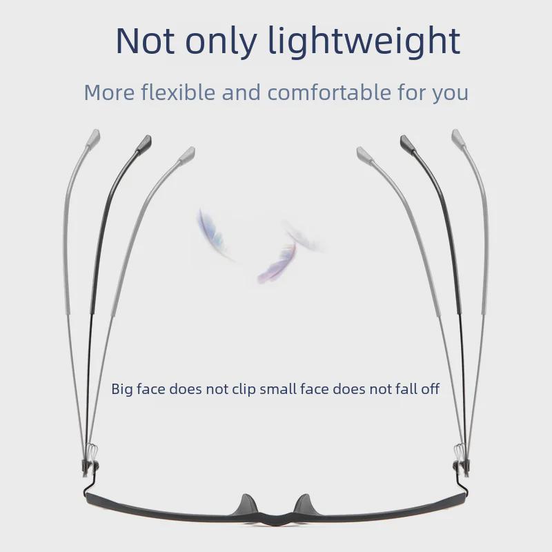 Ochelari BESIFEN E0207 Ultra-Ușori TR90 cu Ramă Completă pentru Bărbați - Ochelari Confortabili pentru Miopie pentru Fețe Mari