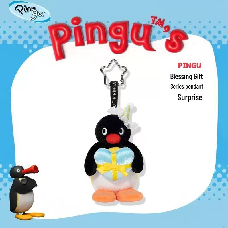 Portachiavi Peluche Pinguino Originale Bambola Ornamento per Zaini