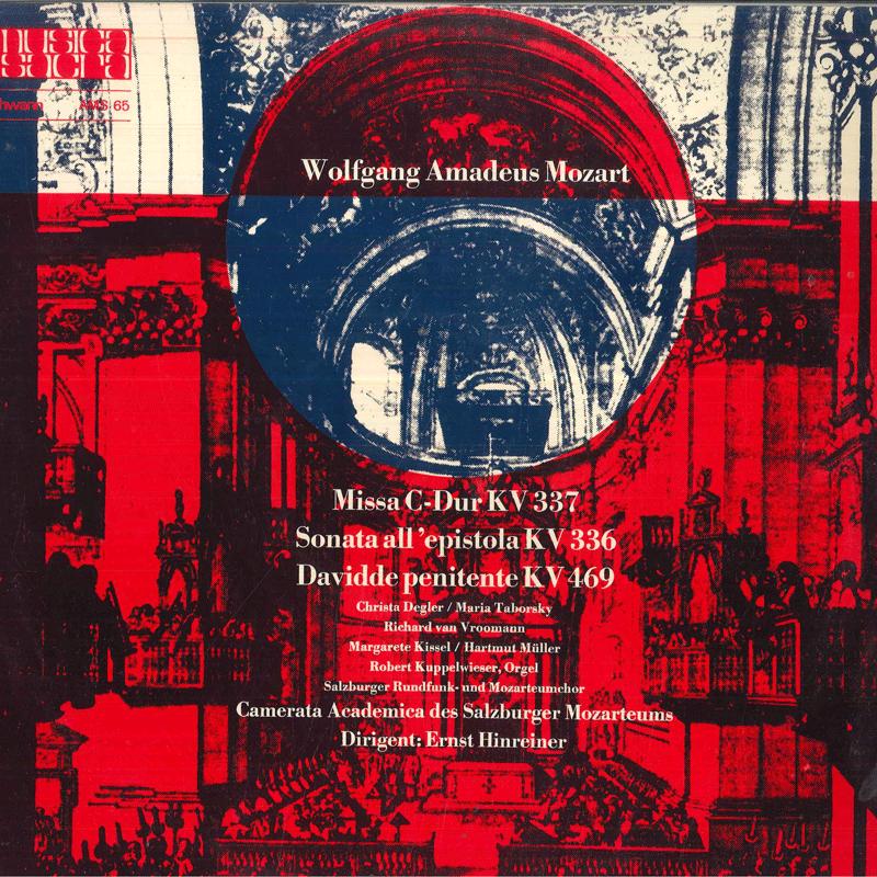 

LP Record CAMERATA ACADEMICA SALZBURG ERNST Mozart Missa CDur KV 337 Sonata AMS65 SCHWANN MUSICA Germany Classical Used