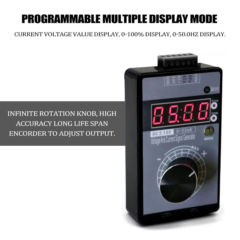 Portable High Accuracy 0 5V 0 10V 4 20mA Signal Generator Pocket Adjustable Voltage Current Simulator Calibrator