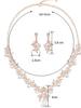 3pcs Zircon Set with Artificial Crystal Earrings and Necklace, Suitable for Women To Attend Parties