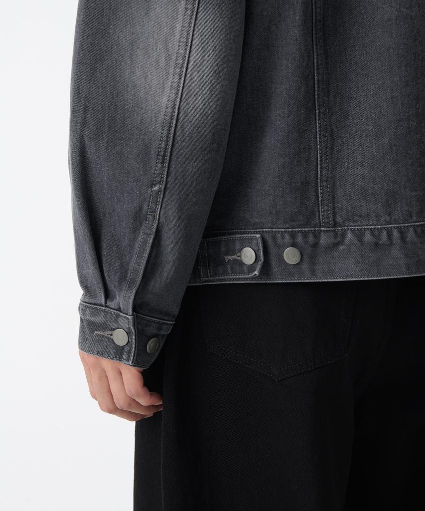 Musinsa Standard Pigment Oversized Denim Trucker Jacket [Charcoal Grey]