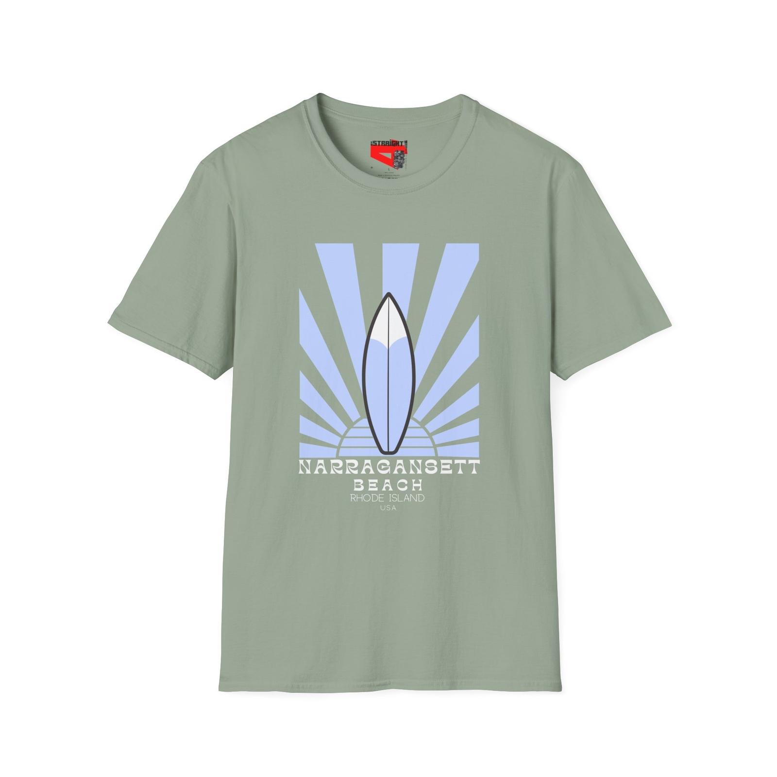 NARRAGANSETT Beach RI USA Surfers surfing surf Unisex Softstyle T-Shirt L