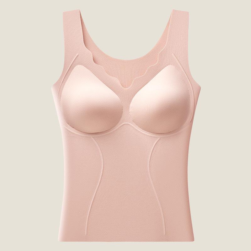 2025 Autumn/Winter Antibacterial High-Elastic V-Neck Shaping Plus-Size Warm Vest