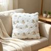 Christmas Cushion Cover with Gold Sequins Embellishment, Plush Faux Furs Square 18 X 18Inch Pillow Cover for Sofa, Bed, and Winter Room Decors