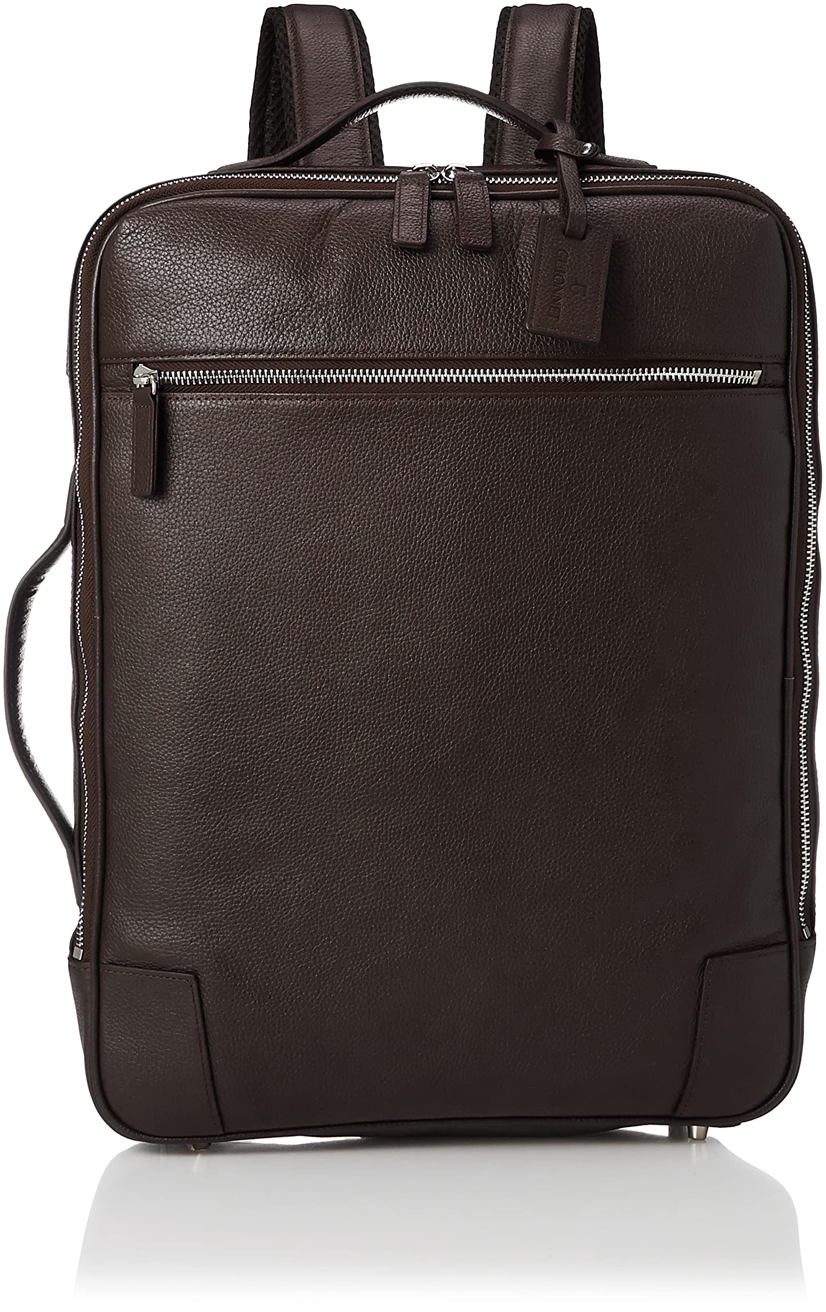 Gione 3-Way Натуральная кожаная деловая сумка-рюкзак PG008LP ТЕМНО-КОРИЧНЕВЫЙ