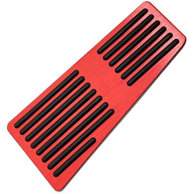 S-NET SN-327-PC Aluminum Foot Pedal Cover Universal External Footrest Interior Custom Dress Up Toyota Honda Mazda Rubber Red