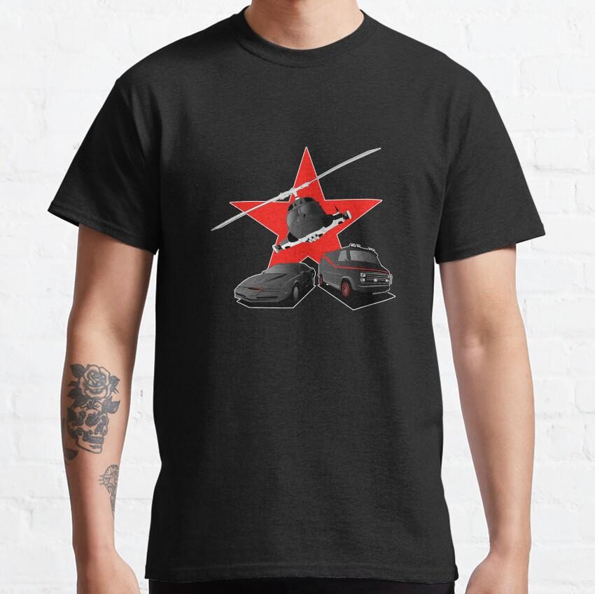 Knight Rider Kitt Ghostbustears Men T Shirts The Car's The Star Casual Tees Short Sleeve david hasselhoff Cotton 6XL Tops