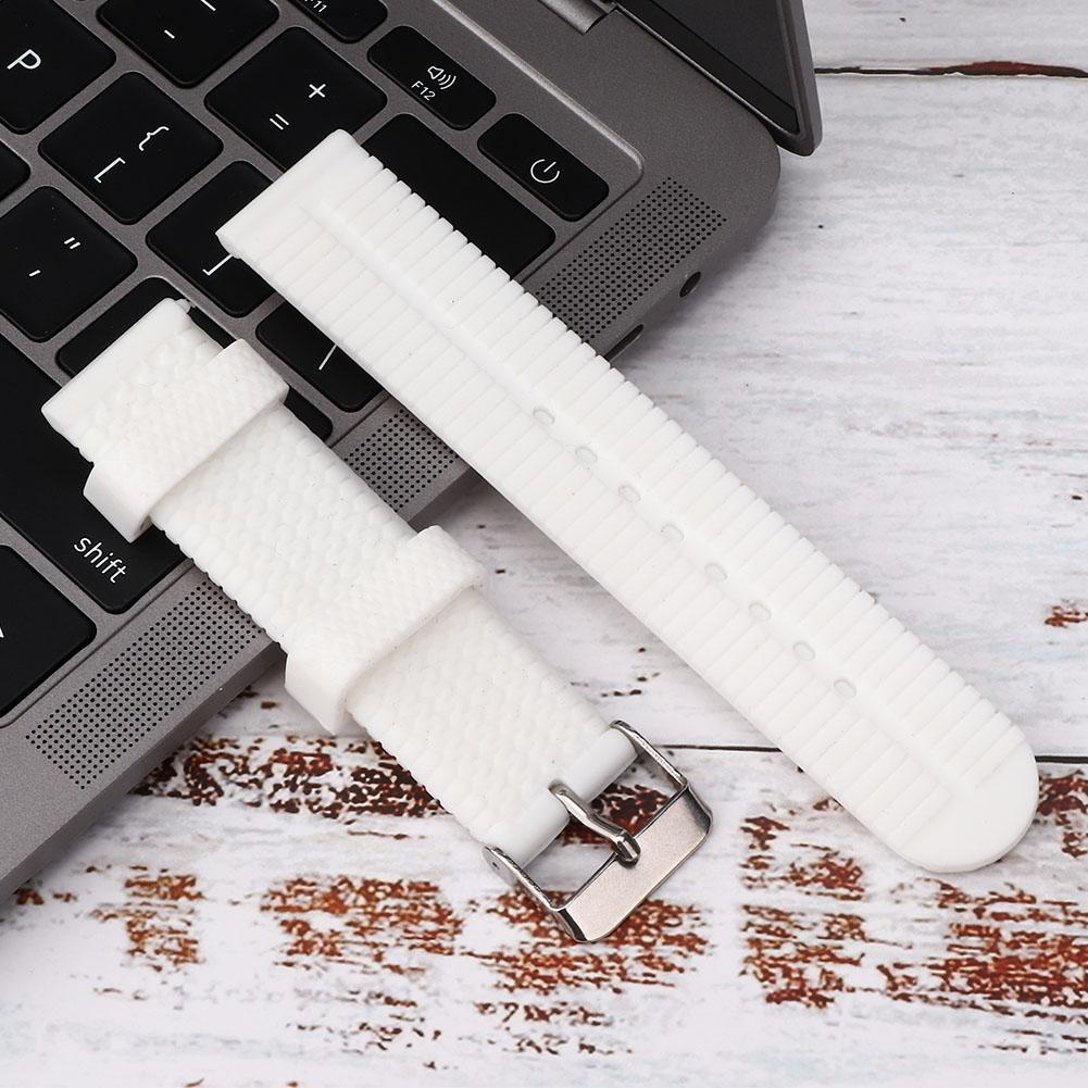 20mm Watch Band Silicone Pin Buckle Sports Tire Grain Watch Strap Accessory