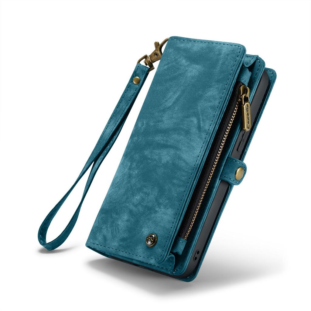 New PU Leather Phone Case Multifunctional Card Slot Wallet Cover Shockproof Protective Case for iPhone 16 17 Samsung Galaxy S24